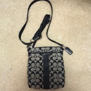 Authentic Black Signature Fabric Crossbody